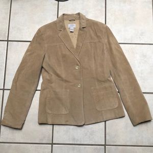 LOFT Tan Suede Leather Jacket